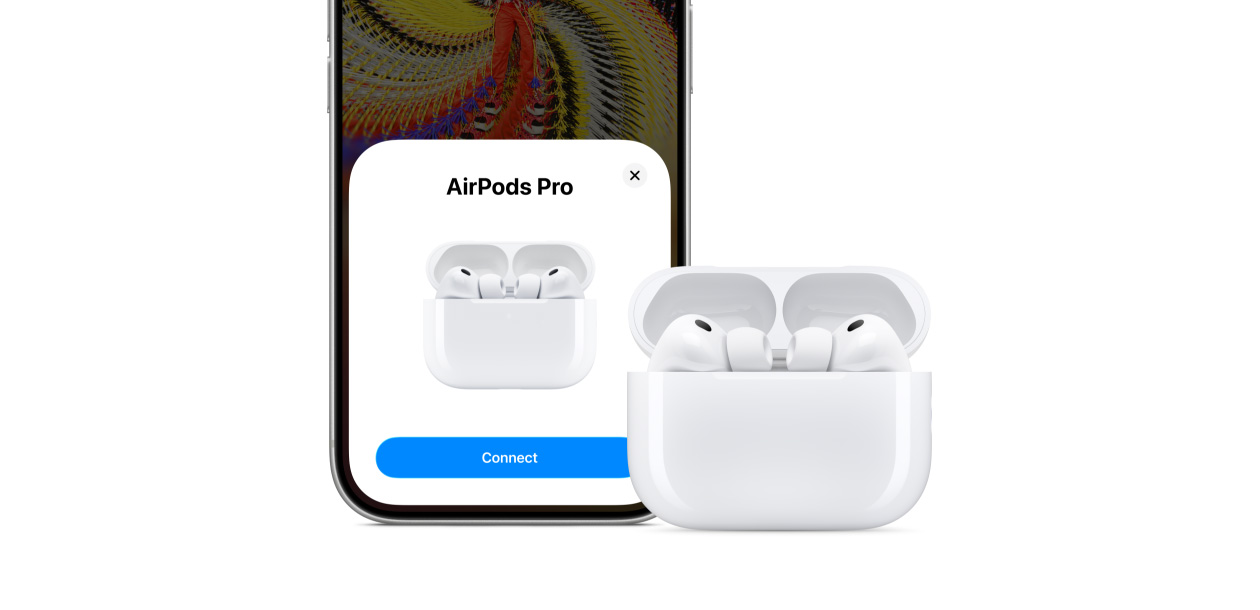 iPhone 17 Pro, Csatlakozási lehetőségek a képernyőn, AirPods Pro 3 és USB‑C csatlakozós MagSafe töltőtok